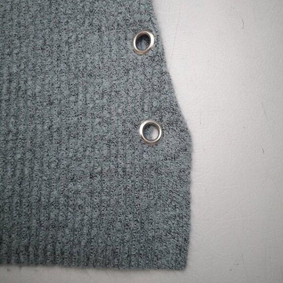 Ricki's Ladies Size Small V-neck Blue w/ Grey Tunic Length Sweater - Picture 7 of 10